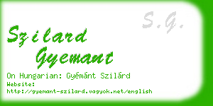 szilard gyemant business card