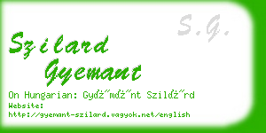 szilard gyemant business card